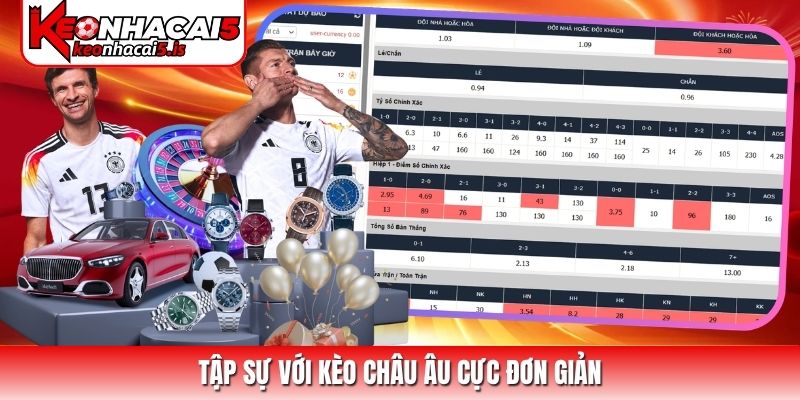 Tập sự với kèo châu Âu cực đơn giản